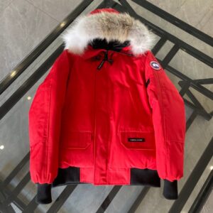 Canada Goose Chilliwack Red/Red Label With Fur Down Jacket (01 Style Jacket)
