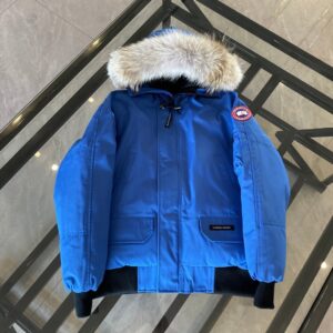 Canada Goose Chilliwack Sky Blue/Red Label With Fur Down Jacket (01 Style Jacket)