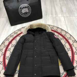 Canada Goose Carson Black/Red Label With Fur Down Jacket (14 Style Jacket)