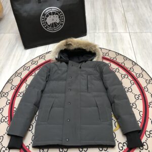 Canada Goose Carson Gray/Red Label With Fur Down Jacket (14 Style Jacket)
