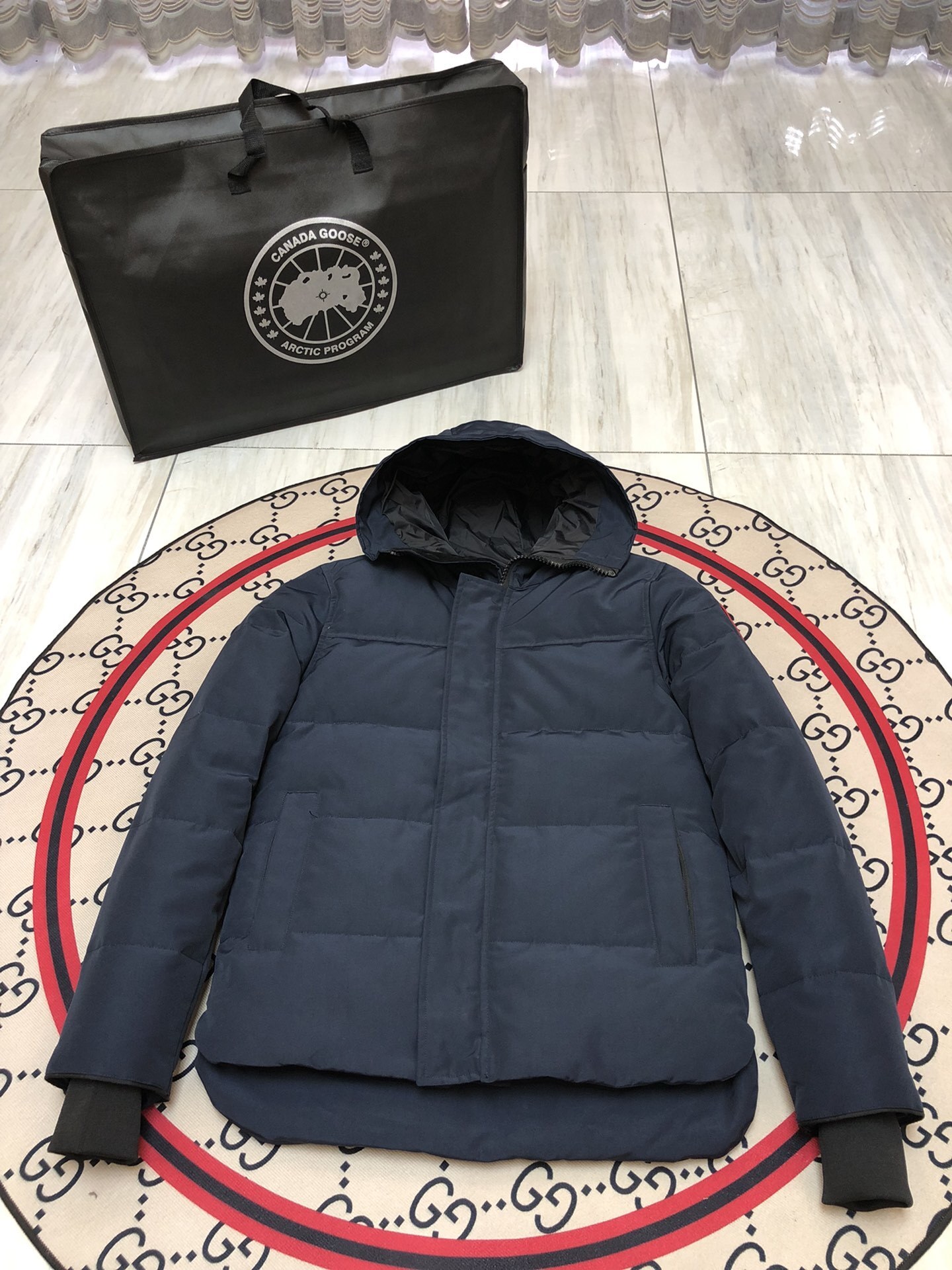 Canada Goose MacMillan Navy Blue/Red Label Parka Down Jacket (17 Style Jacket)