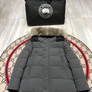 Canada Goose Wyndham Parka Gray/Red Label With Fur Down Jacket  (29 Style Jacket)