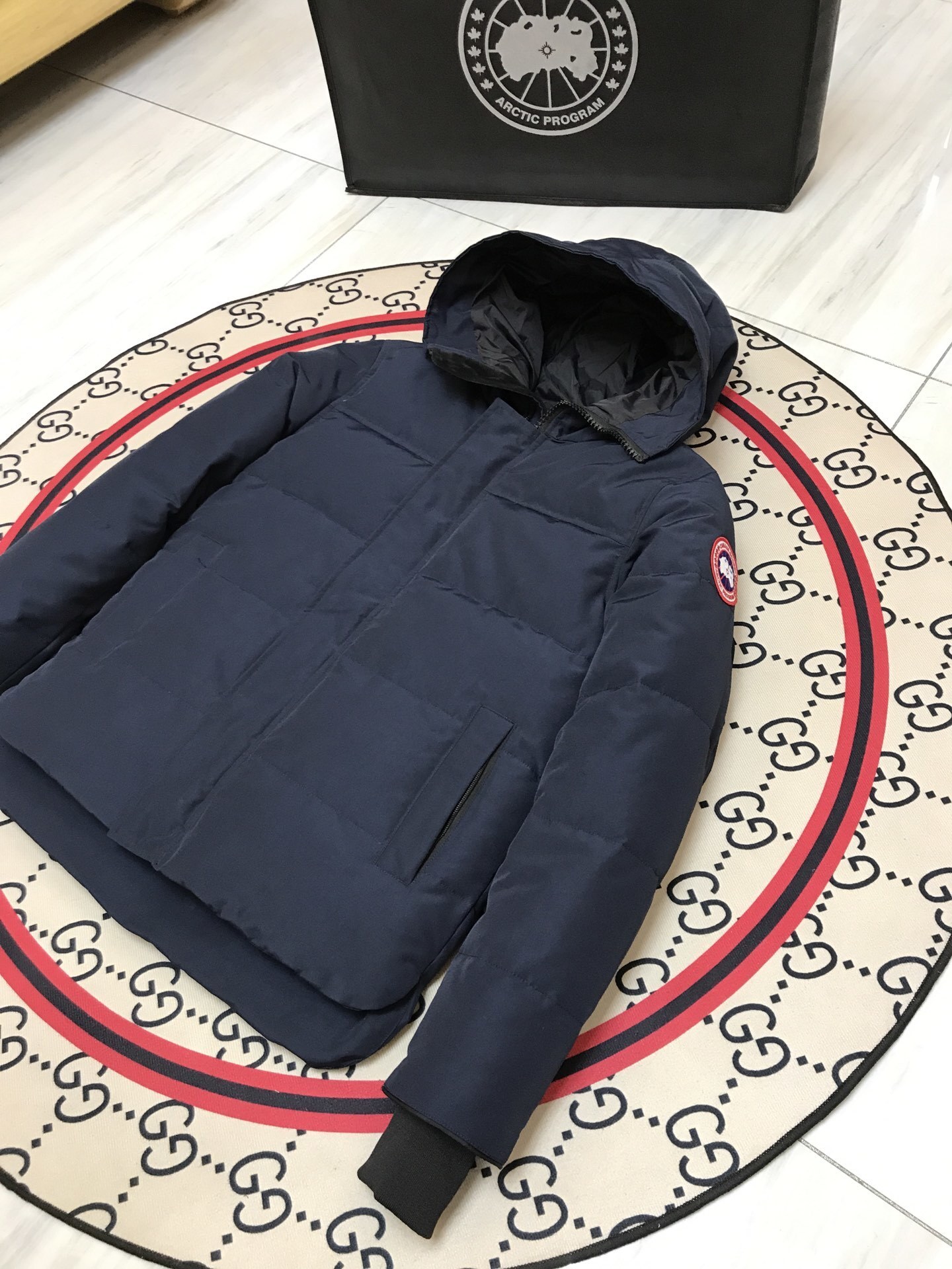 Canada Goose MacMillan Navy Blue/Red Label Parka Down Jacket (17 Style Jacket) - Image 4